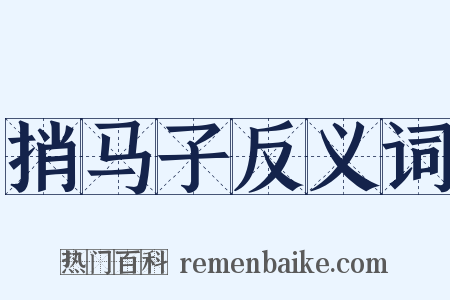 捎马子反义词是什么意思的图片